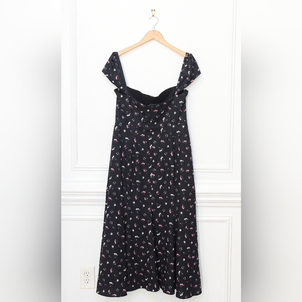 House of CB Black Floral Midi Dress - Picture 7 of 12